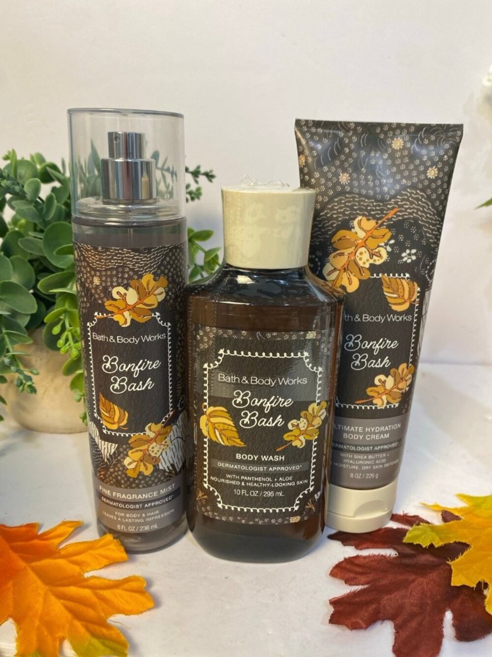 “Bonfire Bash” Bath & Body Works New 3 -Pc Body Care Set